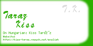 taraz kiss business card